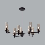 6555/9C CLASSI LN26 100 черный/дымчатый/металл/стекло Люстра потолочная E14 9*40W 220V MADONNA