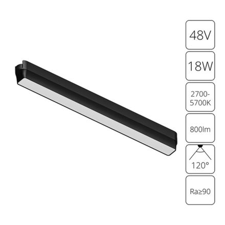 Магнитный трековый светильник Arte Lamp RAPID SMART A2968PL-1BK, 1хLED