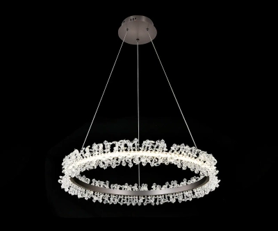 08243,12A Подвес Лаура матовый никель d60 h150 Led 36W (4000K)