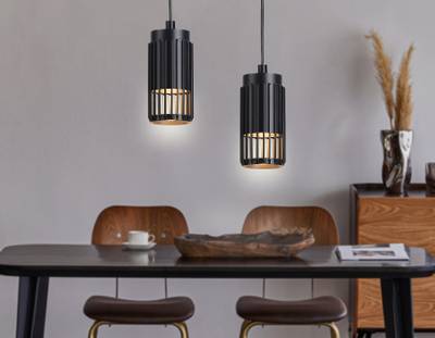 Подвесной светильник со сменной лампой TN51695 BK черный GU10 D60*1120