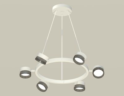 Комплект подвесного поворотного светильника с композитным хрусталем XB9191250/6 SWH/BK белый песок/тонированный GX53 (C9191, N8484)