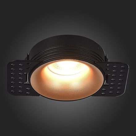 ST218.428.01 Св-к встр. Черный GU10 1*50W  IP20 D85xH30 165-265V Без ламп