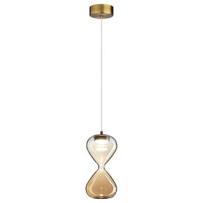 5093/4L PENDANT ODL25 415 античн.бронза/прозрачн./янтарный градиент/металл/стекло Подвес LED 4W 4000K 388Лм GLESSI