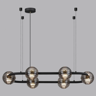 5041/60LA L-VISION ODL24 543 черн./золото/дымчатый/металл/стеко Люстра LED 60W 4000К 1526Лм TRONI