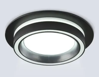 Светильник встраиваемый TU5210 BK черный IP20 GX70 D150*52