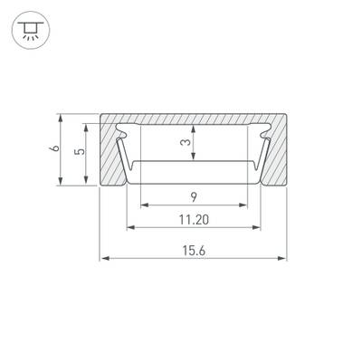 Профиль MIC-M-2000 WHITE (Arlight, Алюминий)
