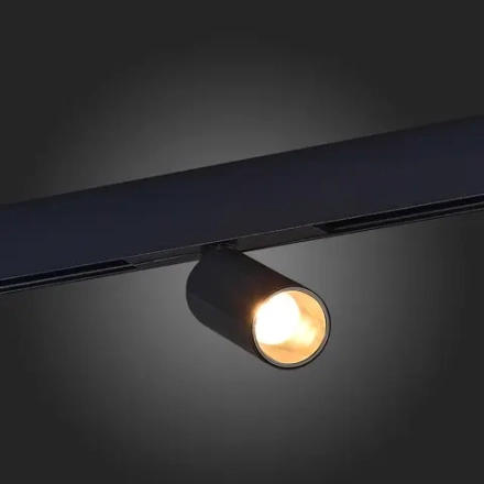 ST807.436.12 Магнитный трековый светильник Черный LED 1*12W 3000K 550Lm Ra>90 IP20 D50xH173 48VV