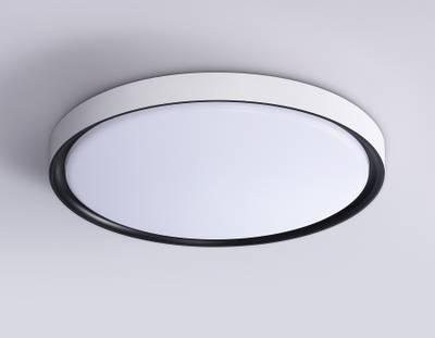 Потолочный светодиодный светильник FZ1247 WH/BK белый/черный IP54 20W 5000K D300*60 (Без ПДУ)