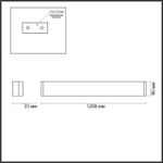 4293/40WL HIGHTECH ODL22 361 белый/металл Настенный светильник IP20 LED 40W 3578Лм 3000K FRAMANT
