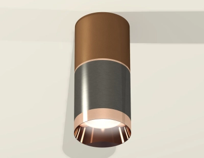 Комплект накладного светильника XS6303021 DCH/CF/PPG черный хром/кофе песок/золото розовое полированное MR16 GU5.3 (C6303, C6304, A2063, N6135)