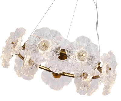 Люстра Грея латунь d60 h120 Led 12*2W (3000K)
