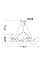 Подвесная люстра Arte Lamp BOLLA-PICCOLO A3988SP-25AB, 25хG9