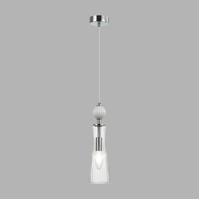8268/1A NEOCLASSI LN26 160 хром/белый/прозрачный, металл/керамика/стекло Подвес Е14 1*40W 220V EMILY