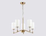 Светильник подвесной LH56051/5 BS/FR латунь/белый матовый E14*5 max 40W D590*950