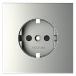 VLS000705 Накладка для розетки с заземлением и защитными шторками, S70 (сталь). (ТМ Maytoni)