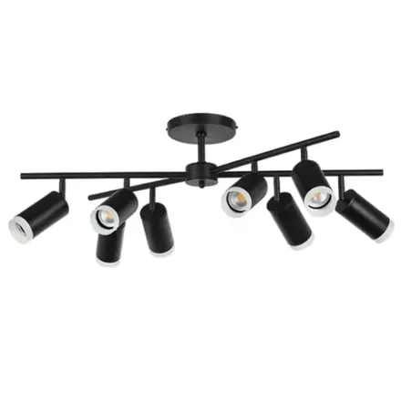LR7283780 Люстра RULLO 8х50W GU10 ЧЕРНЫЙ (571728+214437-8+202430-8)