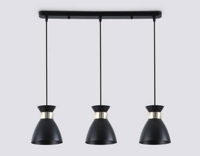 Светильник подвесной TR8469/3 BK/FGD черный/золото E27/3 max 60W 550*135*1000
