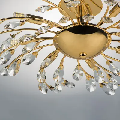 791182 Люстра потолочная ISABELLE 8х40W G9 ЗОЛОТО