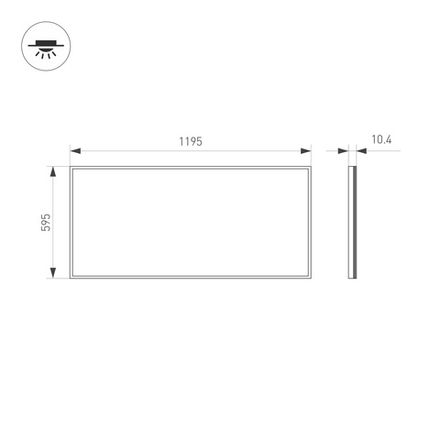 Панель IM-600x1200A-48W White (Arlight, IP40 Металл, 3 года)