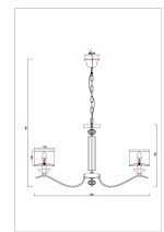 Подвесная люстра Arte Lamp ALHENA A4091LM-8CC, 8хE14