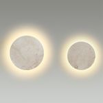 6625/8WL HIGHTECH ODL24 225 бежевый/металл/травертин Настенный светильник IP20 LED 12W 3000K 220V TRAVERTINO