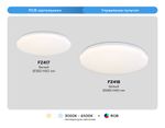 Потолочный светодиодный светильник с пультом FZ417 WH белый IP20 46W 3000K-6500K+RGB D380*60 (ПДУ ИК)