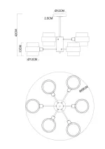 Люстра на штанге Arte Lamp CARLO A8205SP-6BK, 6хE14