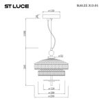 SL6122.313.01 Светильник подвесной ST-Luce Латунь/Прозрачный, Латунь LED 1*8W 3000K