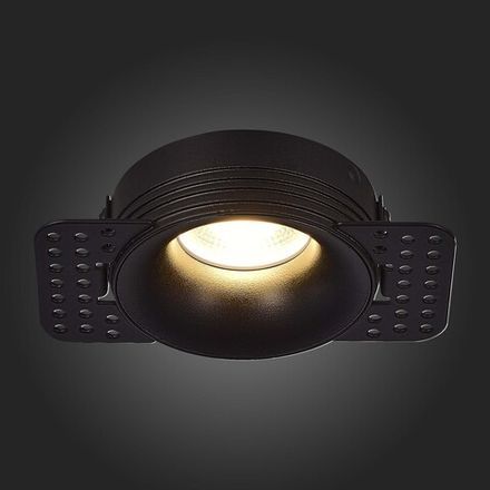 ST218.448.01 Св-к встр. Черный GU10 1*50W  IP20 D85xH30 165-265V Без ламп