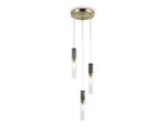 Светильник подвесной LH53351/3 GD/CL/WH золото/прозрачный/белый G9*3 max 40W D200*2000