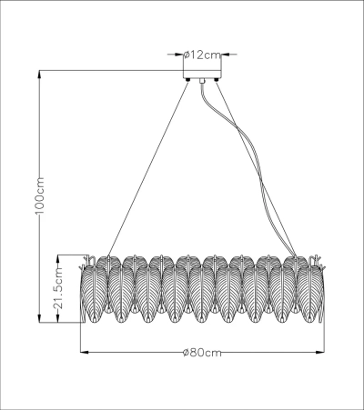 Подвесная люстра Arte Lamp EVIE A4052SP-12SG, 12хE14