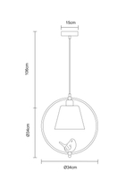 Подвесной светильник Arte Lamp PASSERO A4289SP-1WH, 1хE27