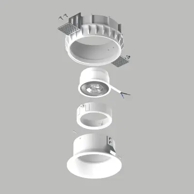 G214606WMOD Светильник DOMINO ROUND под LED модуль/лампу МR16 БЕЛЫЙ (214610+214606+214006)