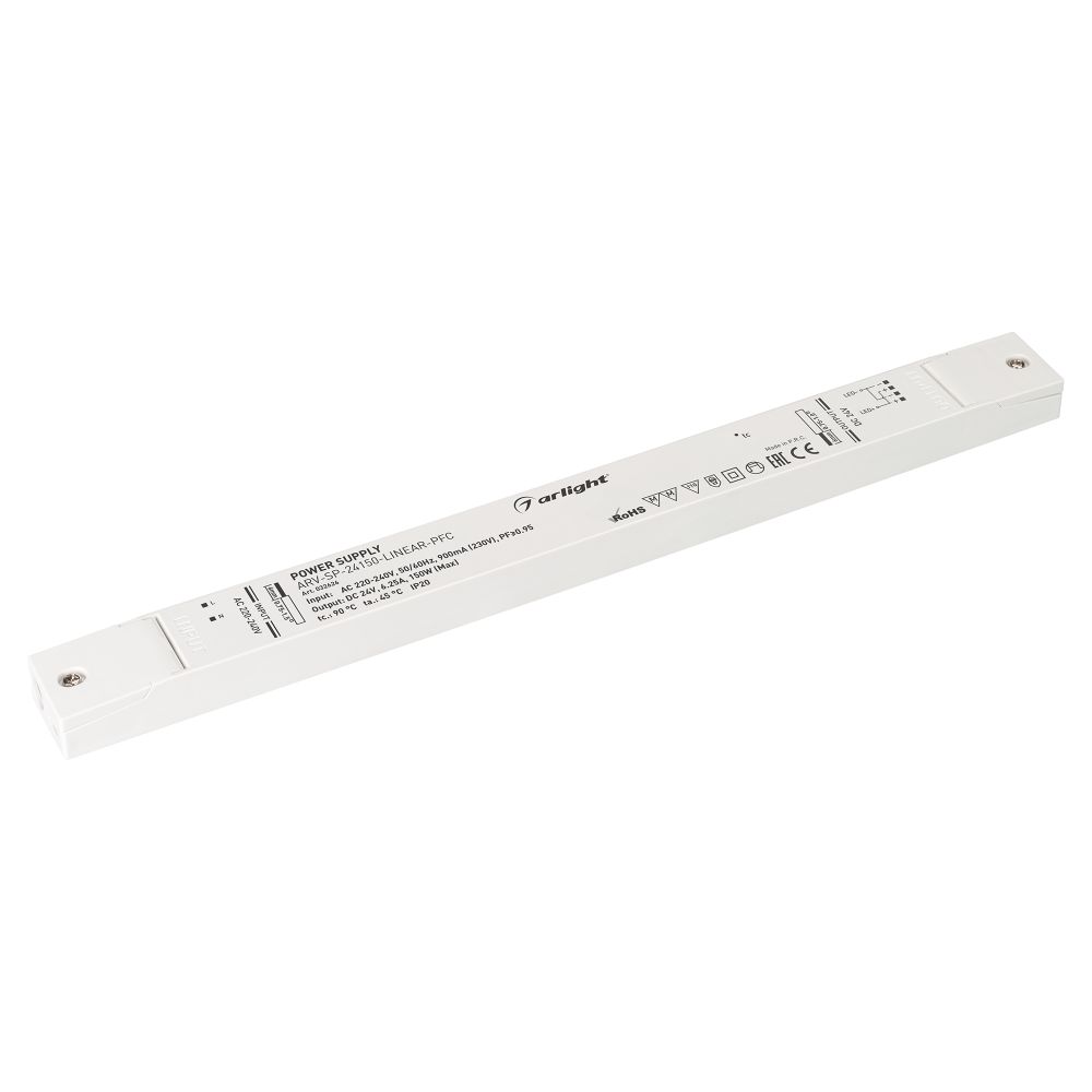 Блок питания ARV-SP-24150-LINEAR-PFC (24V, 6.25A, 150W) (Arlight, IP20 Пластик, 5 лет) Блок питания ARV-SP-24150-LINEAR-PFC (24V, 6.25A, 150W) (Arlight, IP20 Пластик, 5 лет)