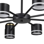 8234/8C COMFI LN25 000 черный, металл/акрил Люстра потолочная GX53 LED 8*10W + LED-проектор 4*5W 2700К 220V VIRSAVA