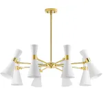 816086 Люстра DUMO 8х40W E14 БЕЛЫЙ МАТОВЫЙ/ЗОЛОТО