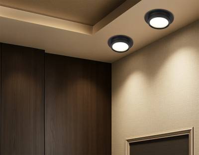 Светильник встраиваемый TN6735 BK черный IP44 GX53 D110*57