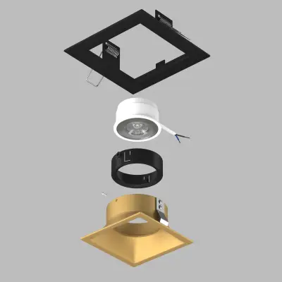 D51703BMOD Светильник DOMINO QUADRO под LED модуль/лампу МR16 (214517+214503+214007)