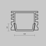 Рассеиватель для профиля 16×12 (Чёрный, 2 м), ALM-005-B-DF-2M 642024. TM Maytoni