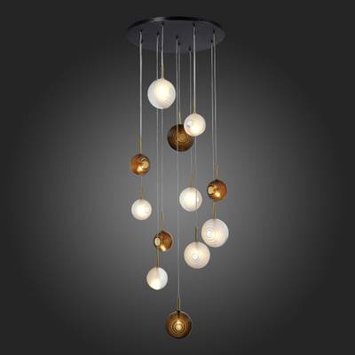 SL1183.543.12 Светильник подвесной ST-Luce Латунь/Черный, Белый G4 12*5W