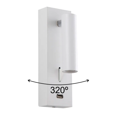 Бра Crystal Lux CLT 210W USB WH 1400/468