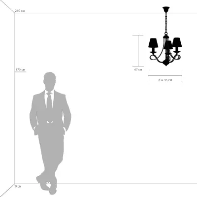 705032 Люстра подвесная RICCIO 3х40W E14 ЗОЛОТО Lightstar