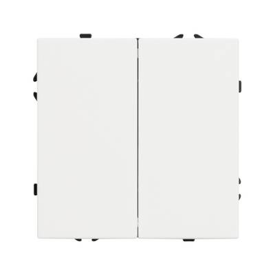 Механизм выключателя двухклавишный непроходной SWT-NOBE-MK02-SFPL-WH (230V, 10A) (Arlight, -)