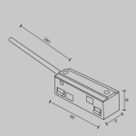 Ввод питания Exility белый, TRA034B-42W-1. TM Maytoni