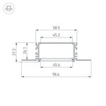 Профиль FANTOM-BENT-W49-TOP-2000 ANOD (Arlight, Алюминий)