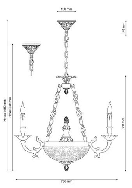 Люстра Lucia Tucci FIRENZE 1781.6.2 antique gold
