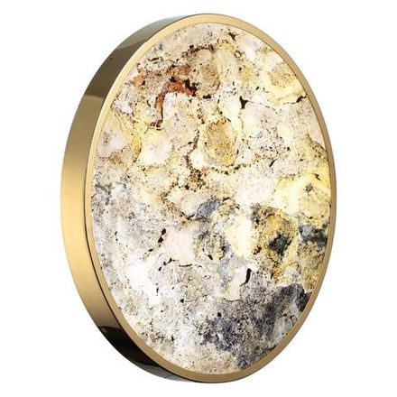 5079/50L L-VISION ODL24 209 зол/серо-бежевый/металл/натур.камень/акрил Настенный светильник с переключ.цветов.темпер. LED 50W 3000К/4000K/6000K BERGI