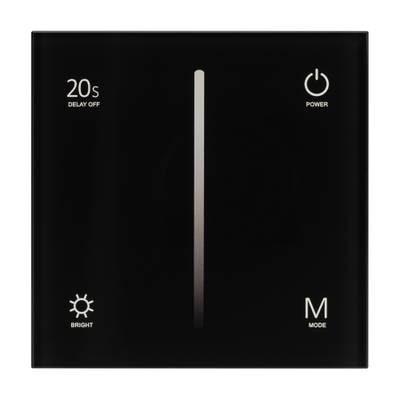 Панель SMART-P36-DIM-IN Black (230V, 1.2A, TRIAC, Sens, 2.4G) (Arlight, IP20 Пластик, 5 лет)