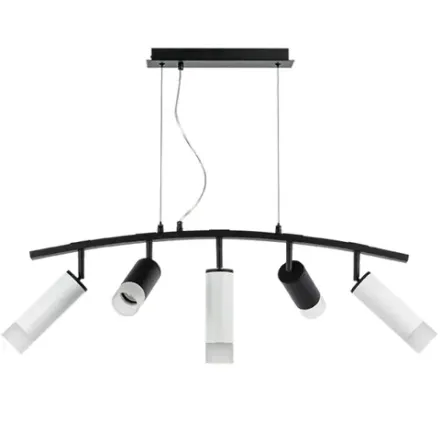 LR7353728631 Люстра RULLO 5х50W GU10 ЧЕРНЫЙ/БЕЛЫЙ (571735+214437-2+214486-3+202431-5)