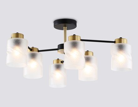 Светильник подвесной TR303325/6 BK/GD черный/золото E27/6 max 60W D680*270